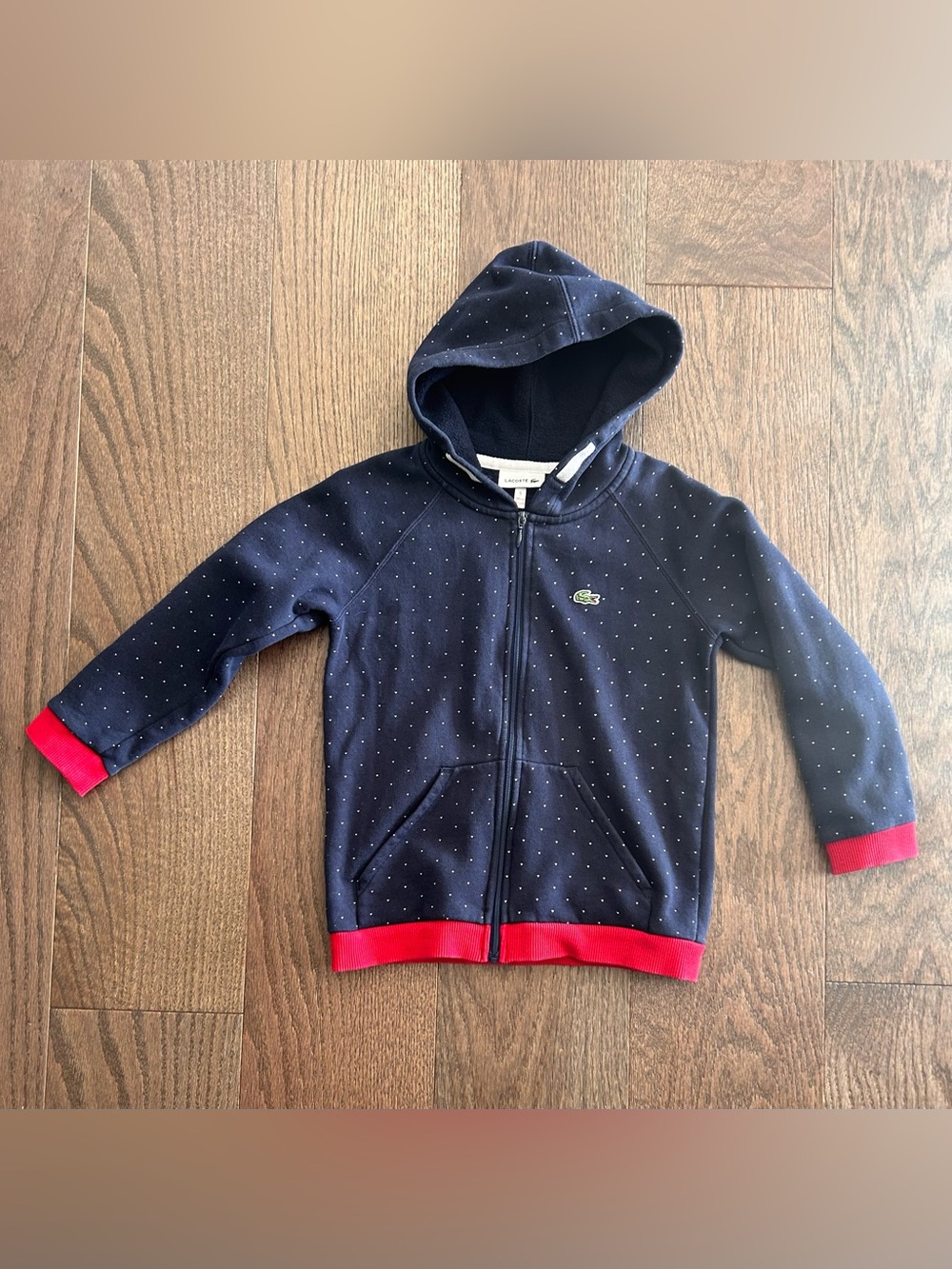 Lacoste Size 5 Full Zip Hoodie Sweatshirt